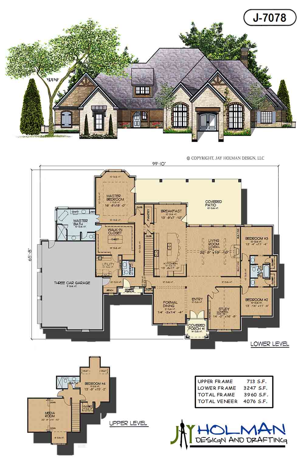 FLOOR PLAN J-7078 – Jay Holman Design & Drafting | Edmond OK