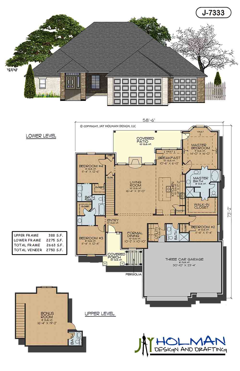 Floor Plan J-7333 – Jay Holman Design & Drafting 